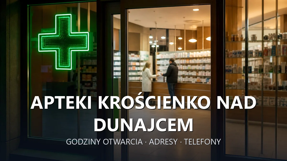 Apteki Krościenko nad Dunajcem, powiat nowotarski - adresy, telefony, godziny otwarcia