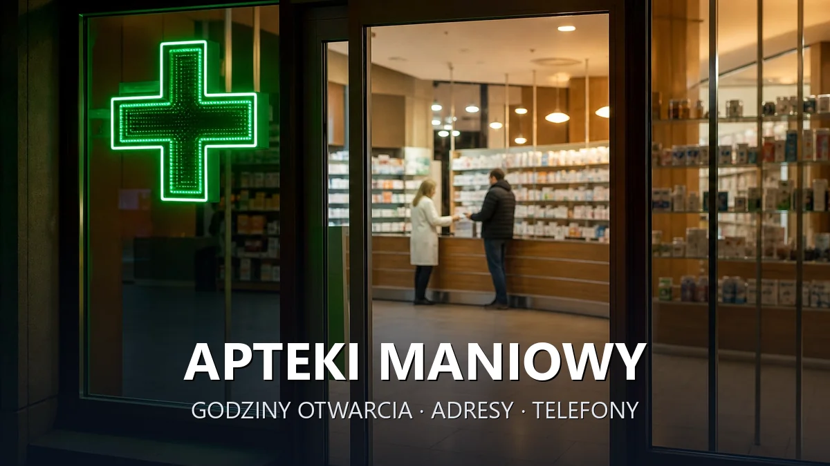 Apteki Maniowy, gmina Czorsztyn, powiat nowotarski - adresy, telefony, godziny otwarcia