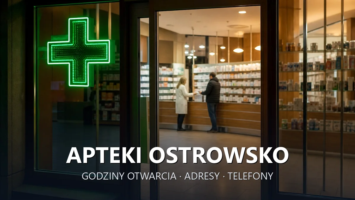 Apteki Ostrowsko, gmina Nowy Targ, powiat nowotarski - adresy, telefony, godziny otwarcia