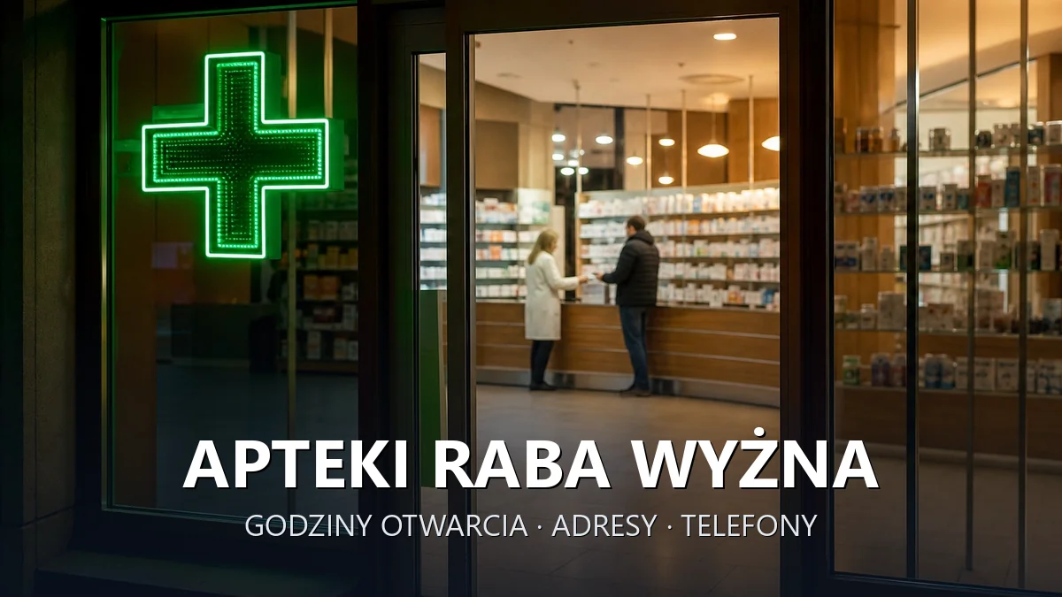 Apteki Raba Wyżna, powiat nowotarski - adresy, telefony, godziny otwarcia