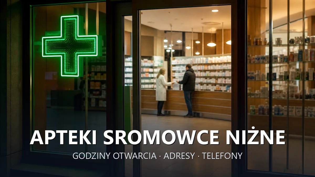 Apteki Sromowce Niżne, gmina Czorsztyn, powiat nowotarski - adresy, telefony, godziny otwarcia