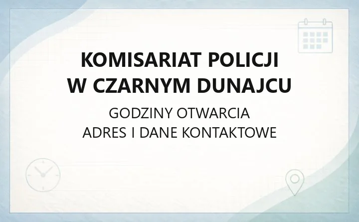 Komisariat Policji w Czarnym Dunajcu - kontakt, numery alarmowe i zgłaszanie zagrożeń