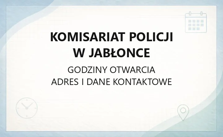 Komisariat Policji w Jabłonce - kontakt, dzielnicowy, zgłaszanie interwencji