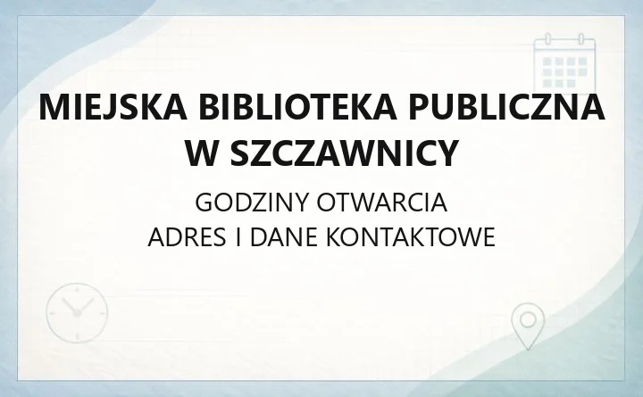 Miejska Biblioteka Publiczna w Szczawnicy - kontakt, godziny, karta biblioteczna