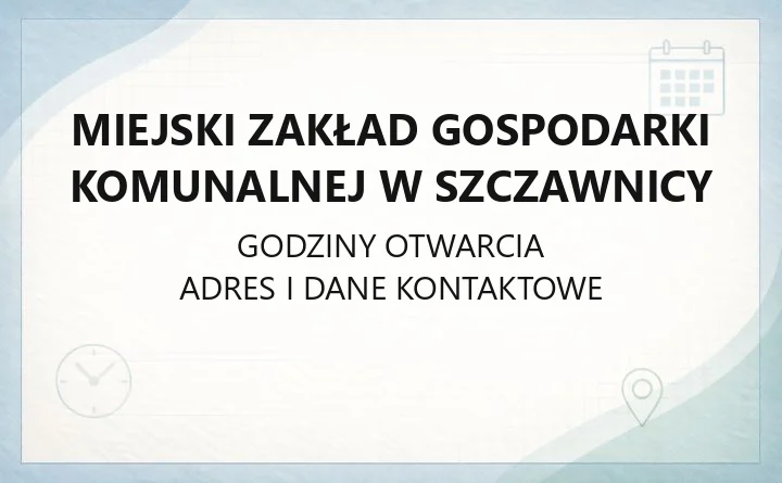 Miejski Zakład Gospodarki Komunalnej w Szczawnicy - kontakt, godziny, e-BOK