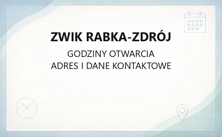 ZWIK Rabka-Zdrój - kontakt, awarie, wywóz nieczystości