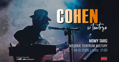 Grafika promocyjna wydarzenia Cohen w Teatrze – koncert Cohena
