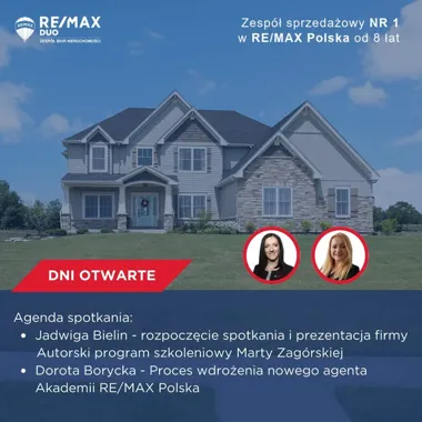 Grafika promocyjna wydarzenia Dni Otwarte – poznaj ścieżkę kariery w branży nieruchomości