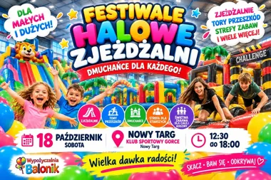 Grafika promocyjna wydarzenia Festiwal Zjeżdżalni – Nowy Targ