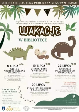 Wakacje w bibliotece w Nowym Targu zamienią się w archeologiczną wyprawę