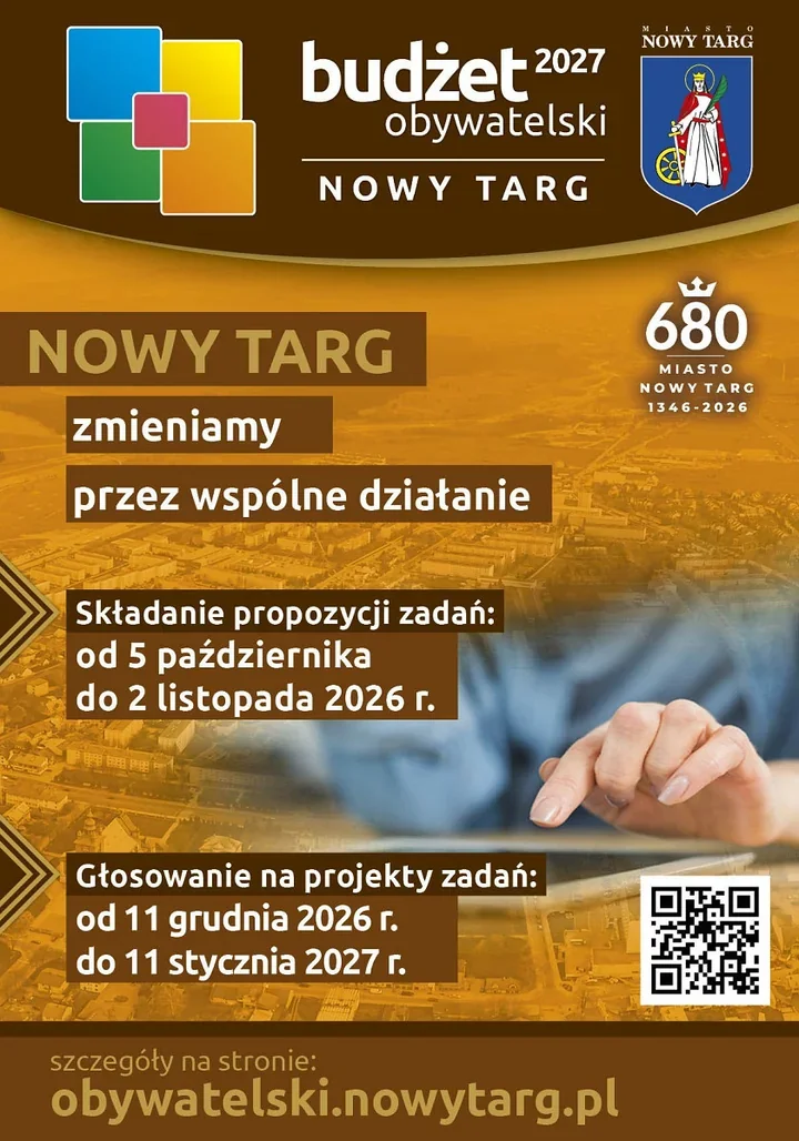 Mieszkańcy Nowego Targu mogą zgłaszać projekty do budżetu obywatelskiego