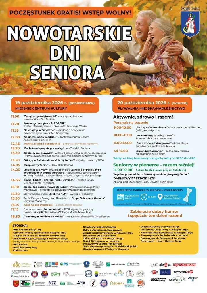 Dwa dni dla seniorów w Nowym Targu. Basen, badania i występy