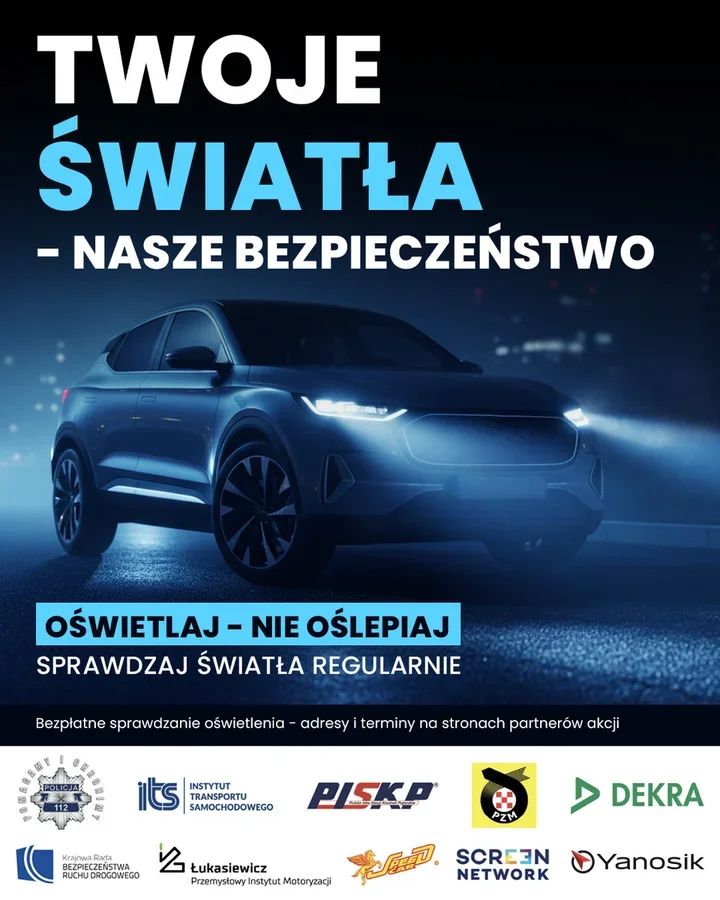 Pięć stacji w powiecie nowotarskim sprawdzi światła za darmo