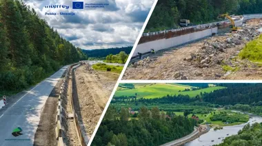 Mur nad Dunajcem i nowe zabezpieczenia. Droga w Pieninach zyskuje ochronę